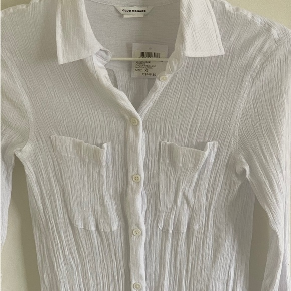Club Monaco Claudia Shirt pure white XS - Picture 5 of 6
